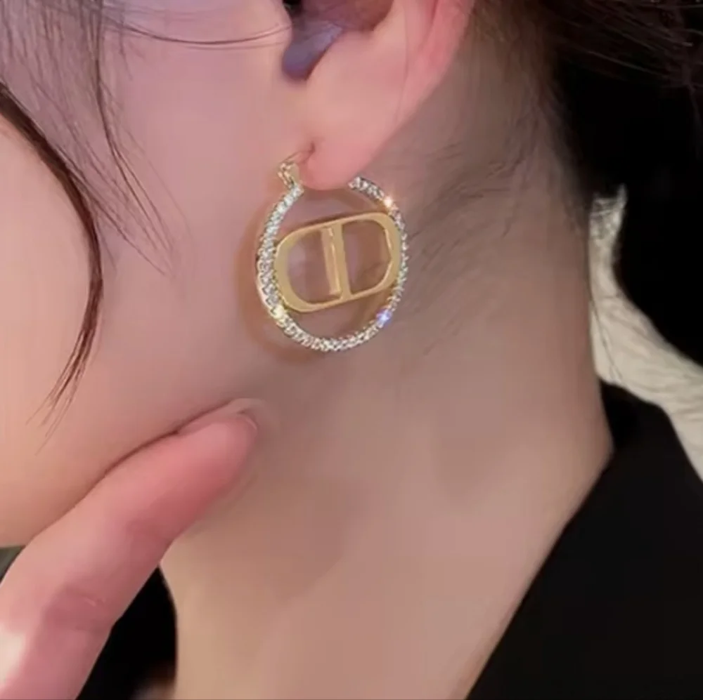 C Dior Style Classic Earrings - Picture 2 of 5